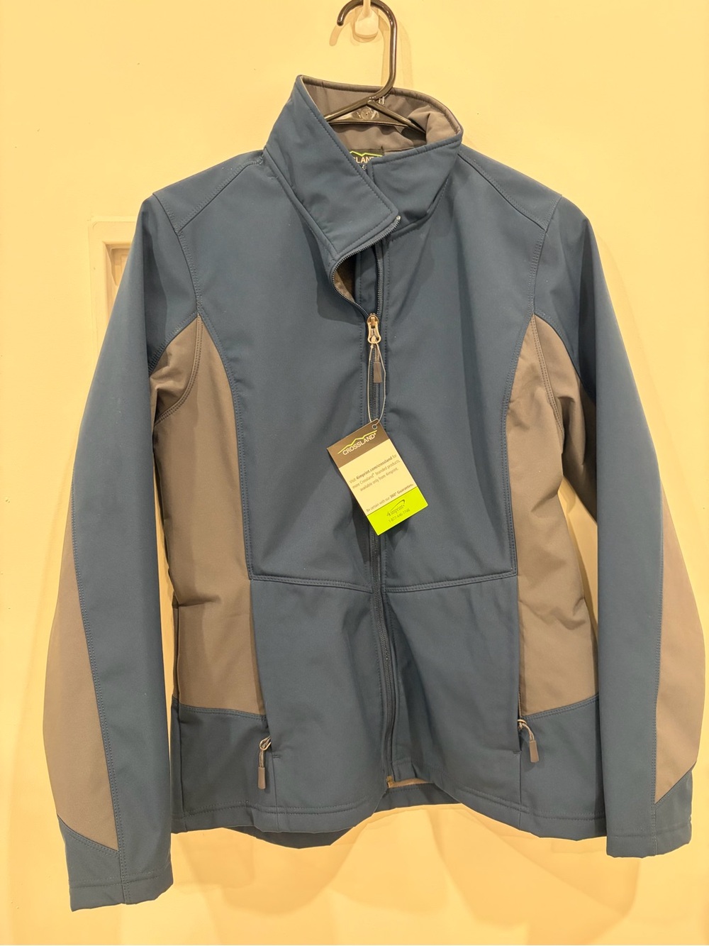 Blue and Gray Softshell Jacket
